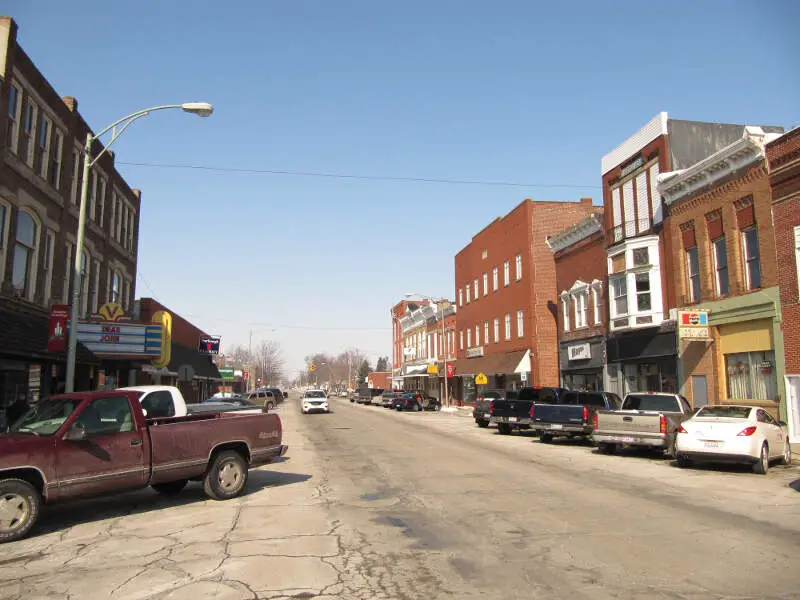 North Baltimorec Ohio As Viewed From Main Street