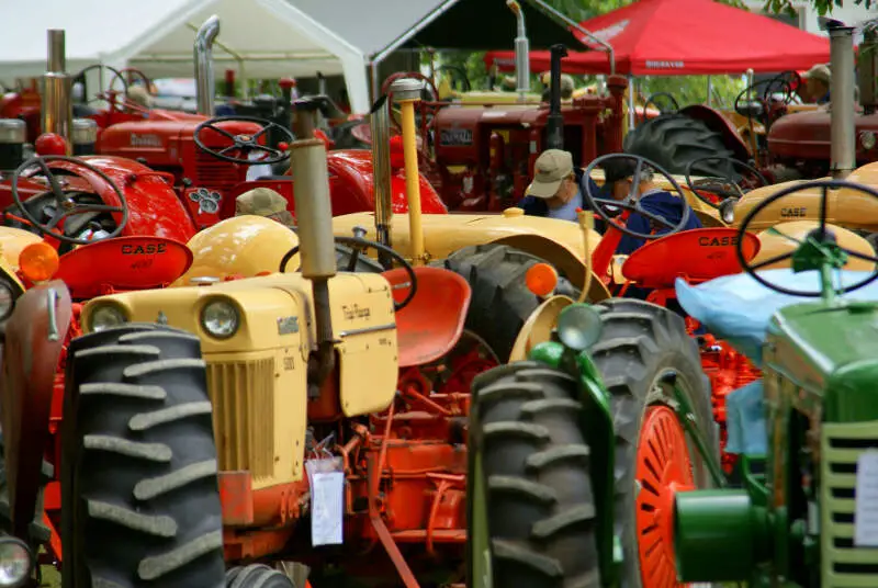 Tractors At The Fairgrounds In Plain Cityc Ohio