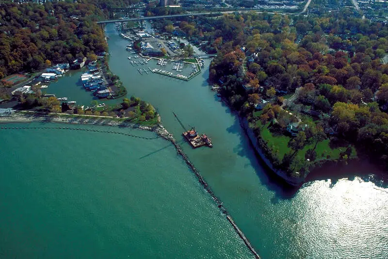 Rocky River Ohio Aerial View
