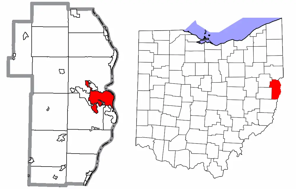 Jefferson County Ohio Steubenville Highlighted