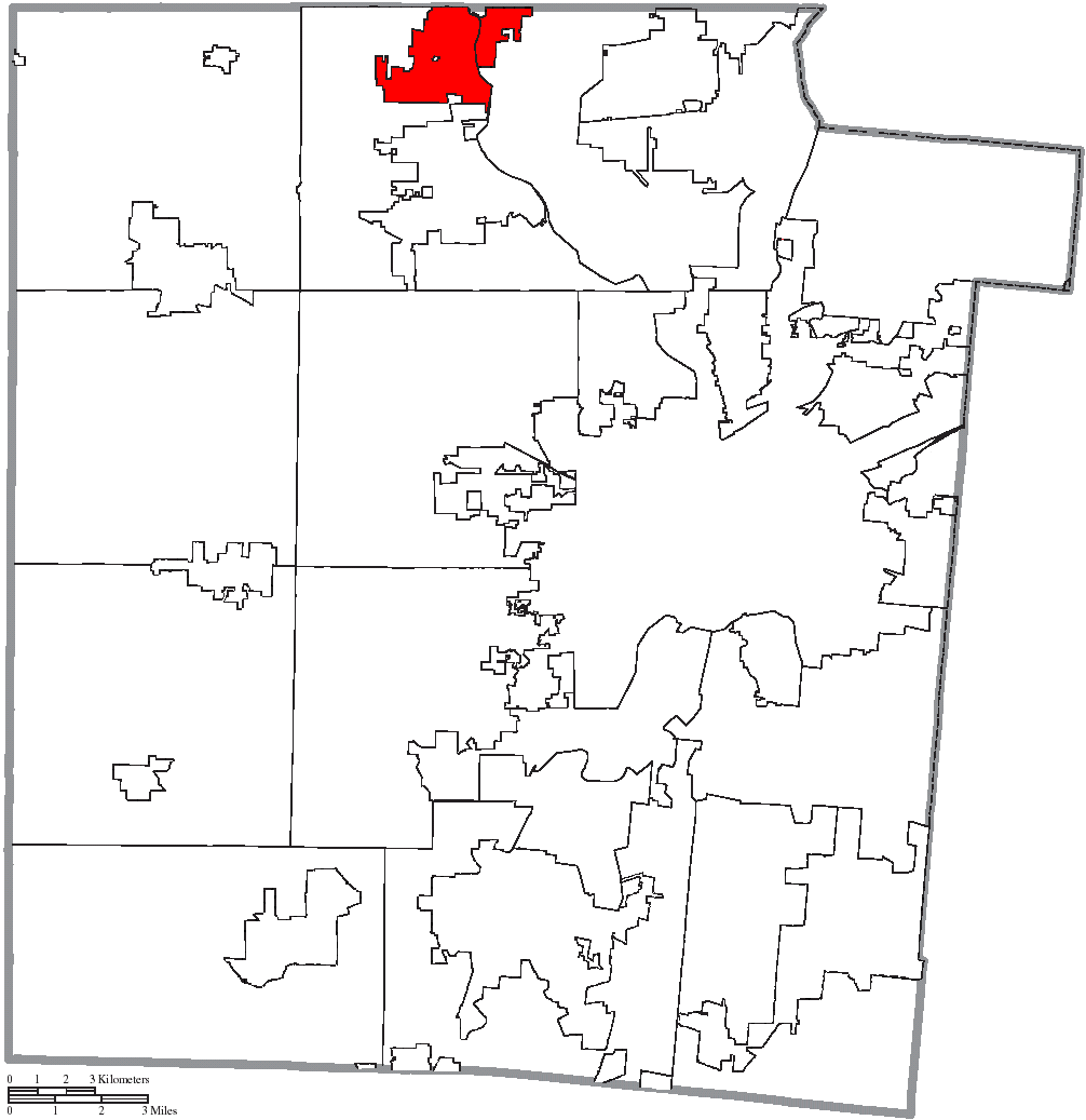 Map Of Montgomery County Ohio Highlighting Union City