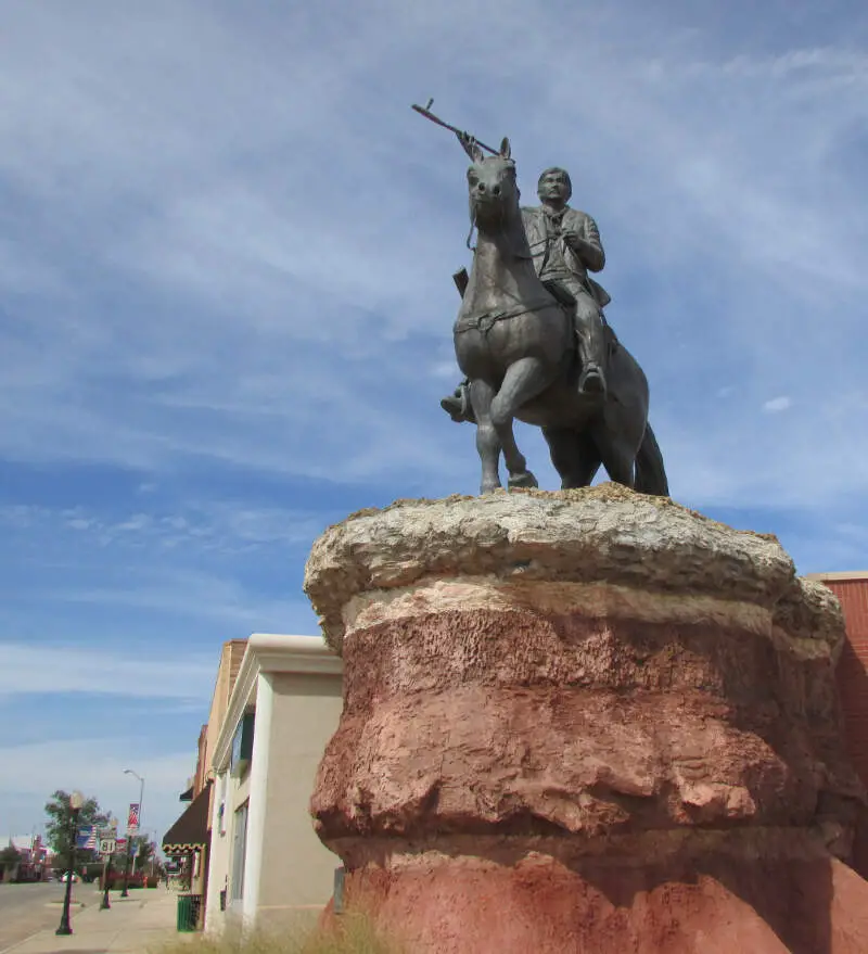 Chisholm Statue In Downtown Kingfisher