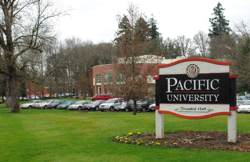 Pacific University Entrance Sign
