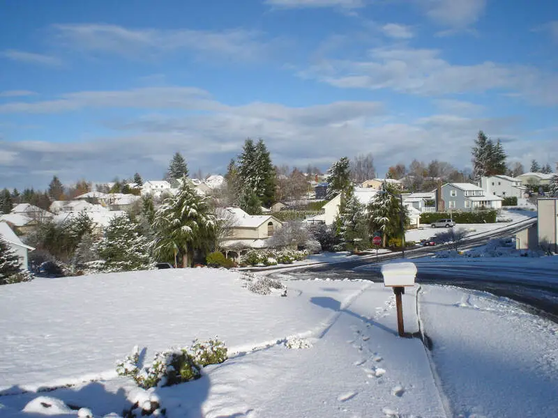 South Salem Neighborhood Covered In Snow