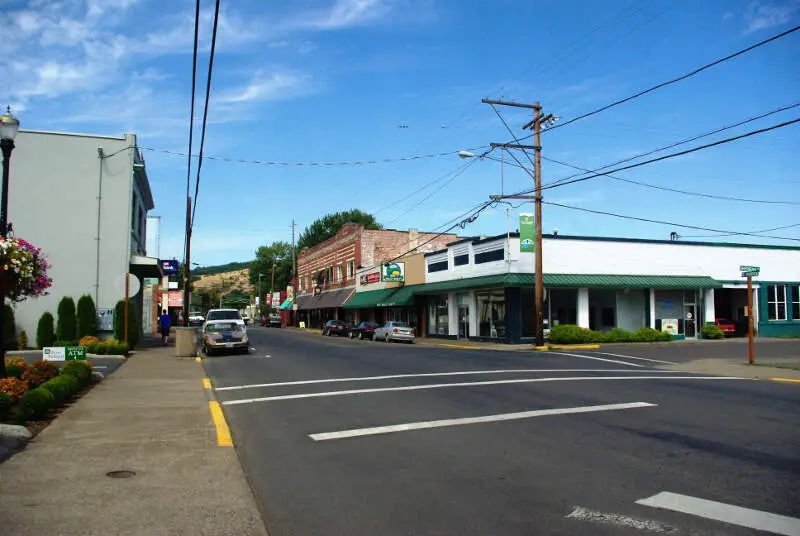 Sheridan Oregon Downtown At Bridge And Sheridan Roads