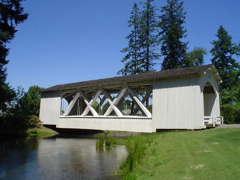 Stayton Jordon Bridge Stayton Oregon Side