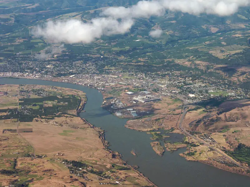 The Dalles Oregon Aerial