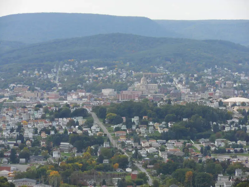 Altoona Downtown From Brush Mountain