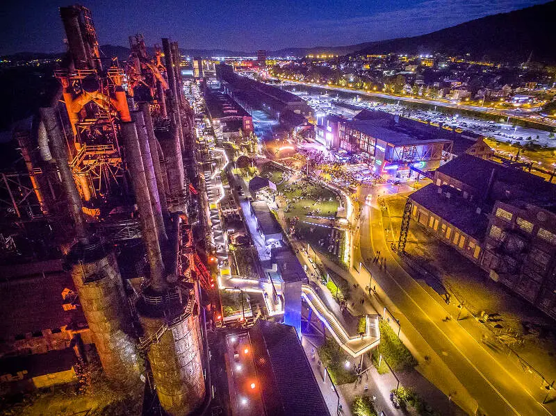 Steelstacks At Night