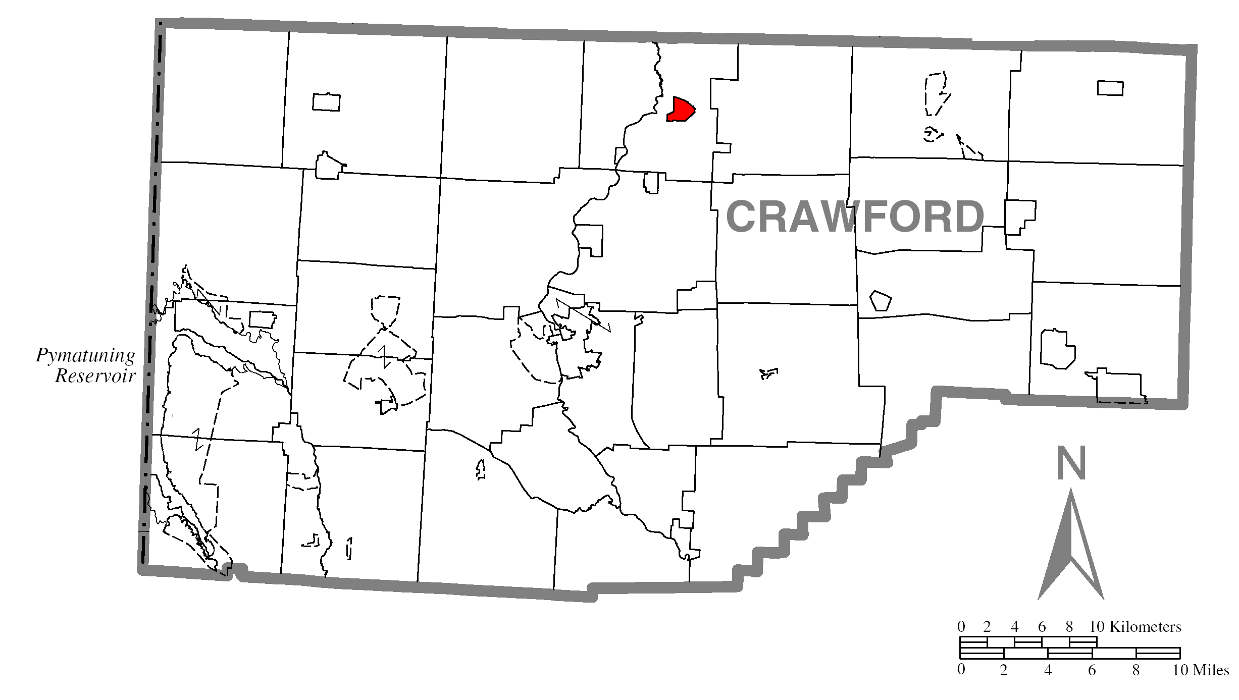 Map Of Cambridge Springsc Crawford Countyc Pennsylvania Highlighted