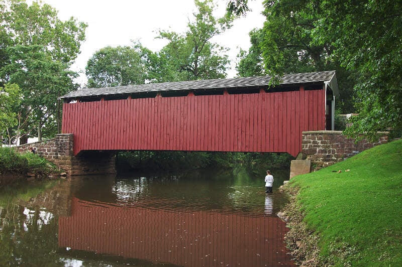 Buchers Mill Covered Bridge Full Side Px