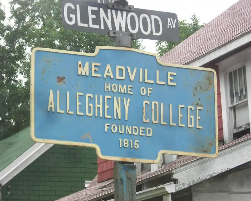 Meadvillec Pa Allegheny College Marker
