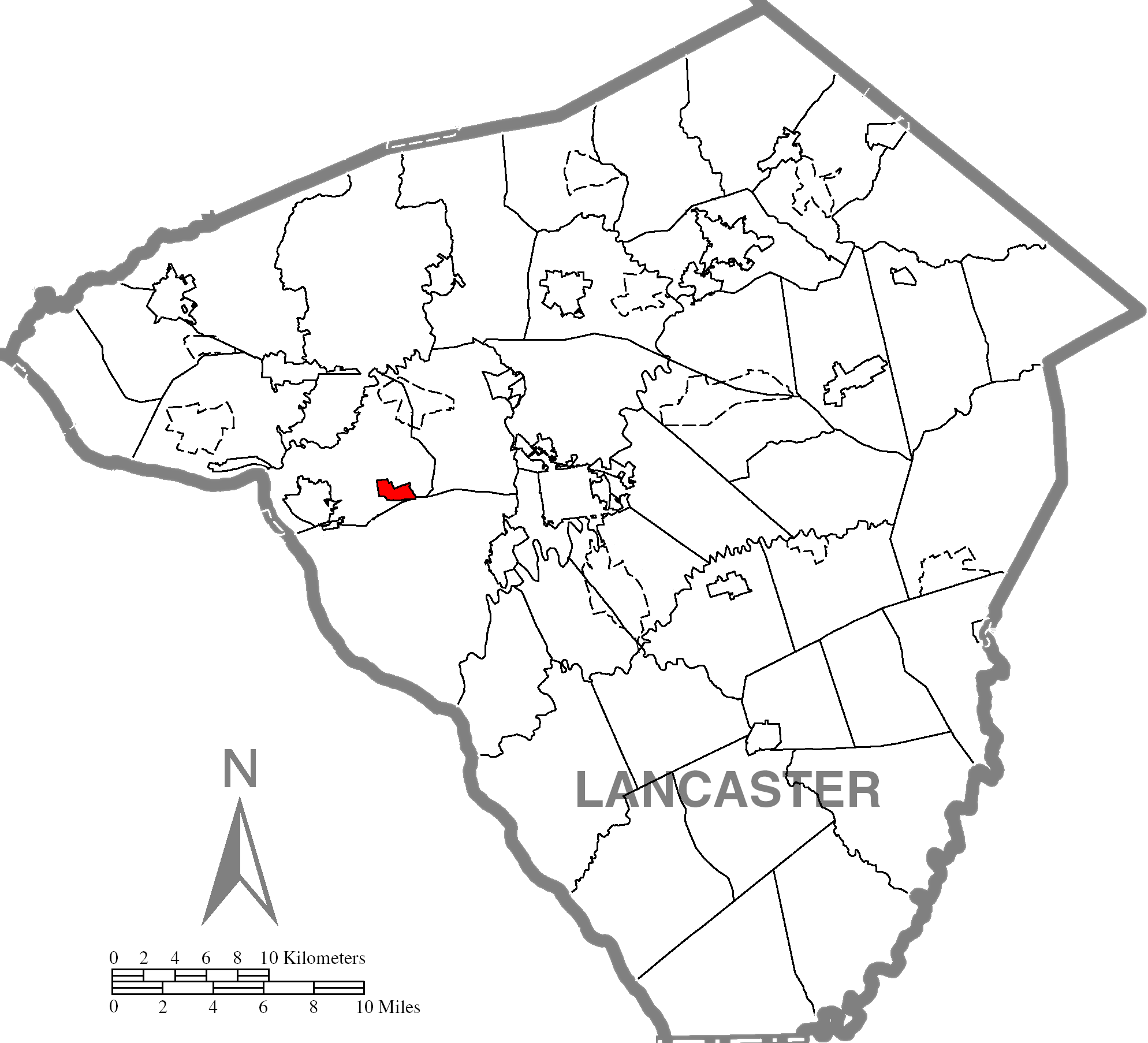 Mountvillec Lancaster County Highlighted