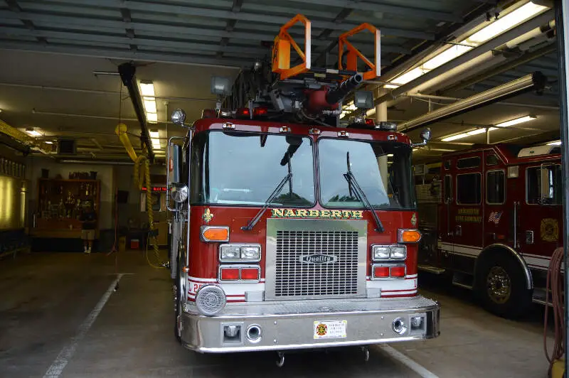 Fire Trucks In Narberthc Pennsylvania