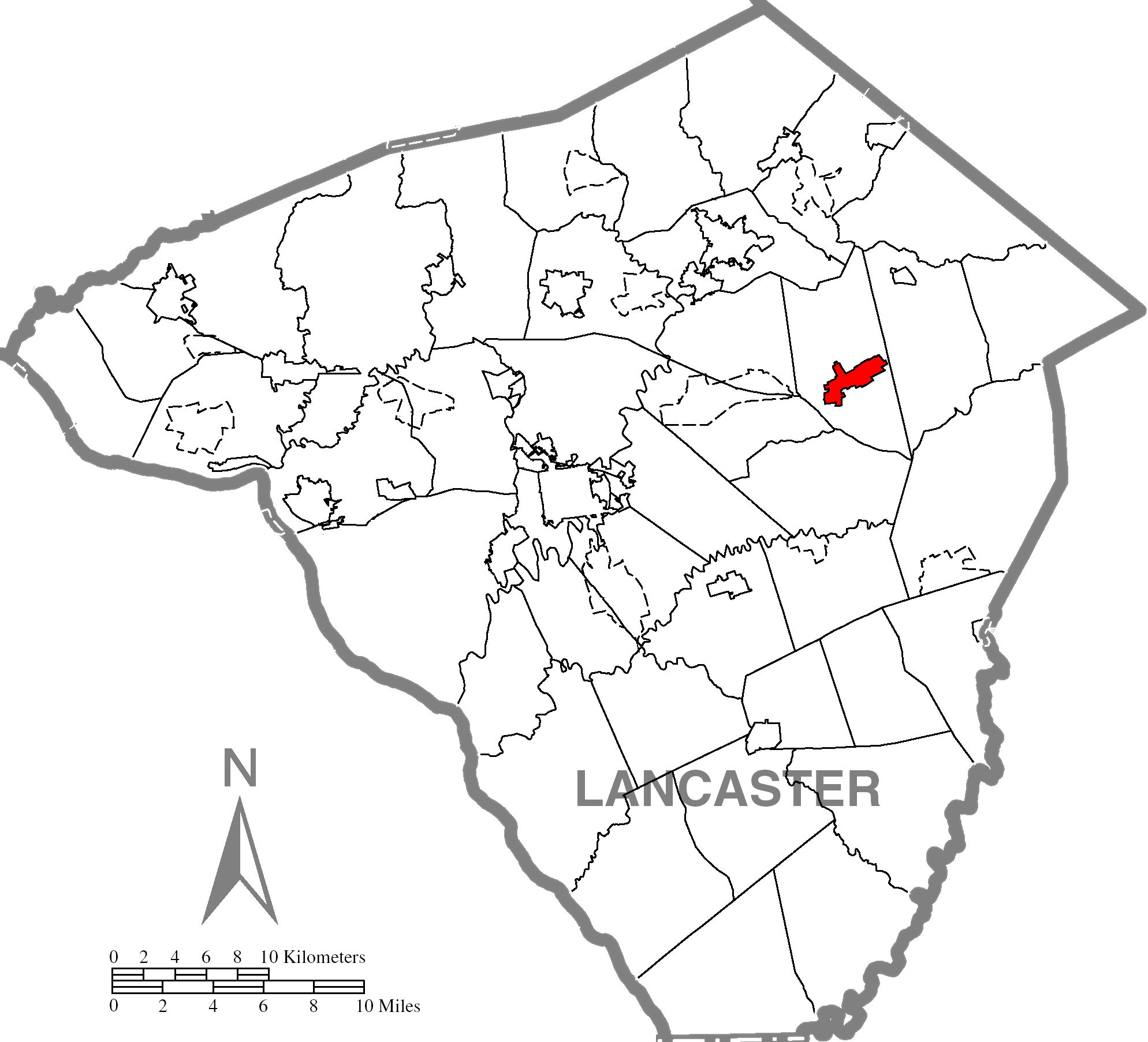 New Hollandc Lancaster County Highlighted