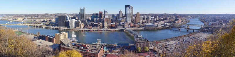 Pittsburgh Skyline Panorama Daytime