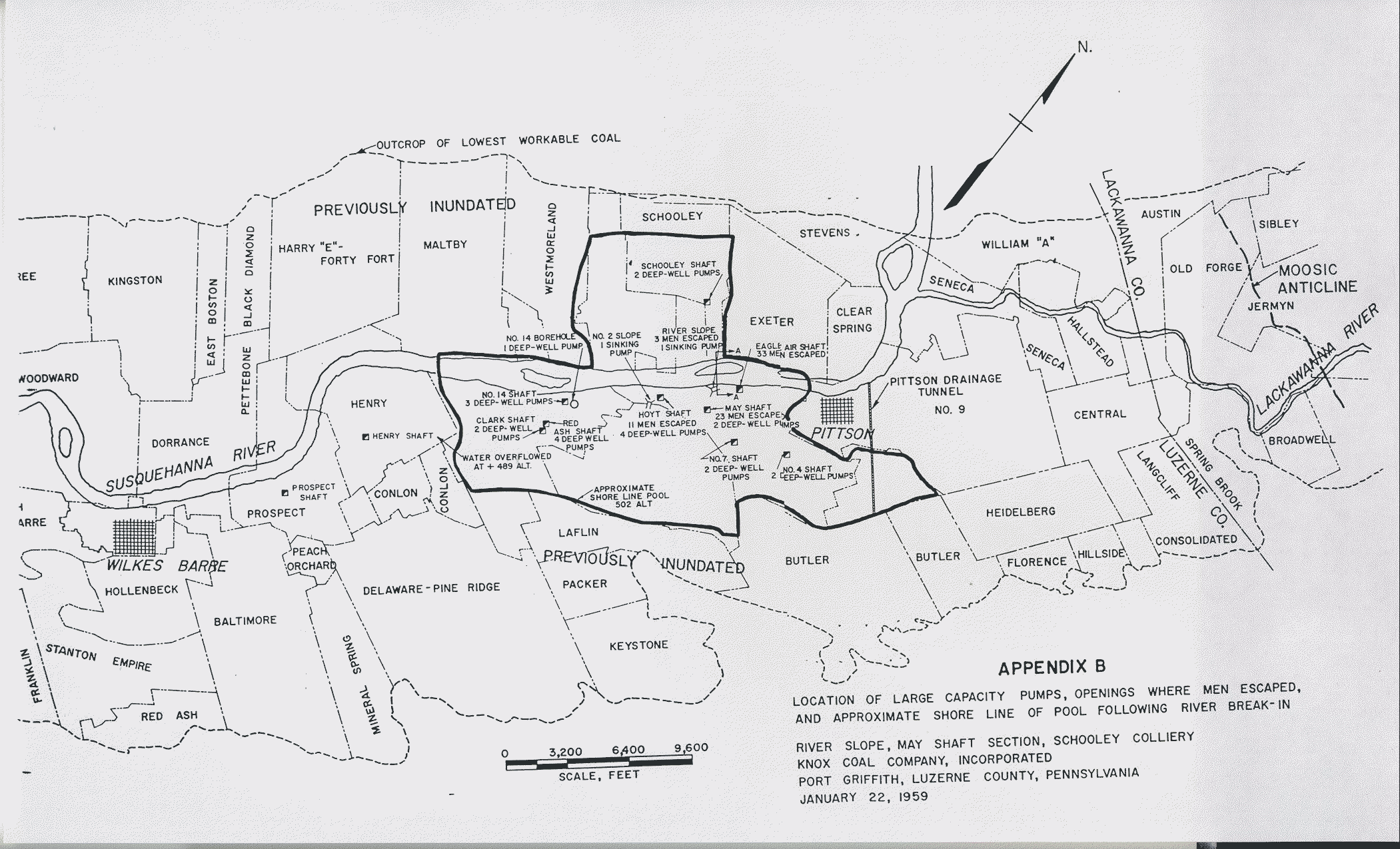 Knox Mine Flood Area From Usmsha Report