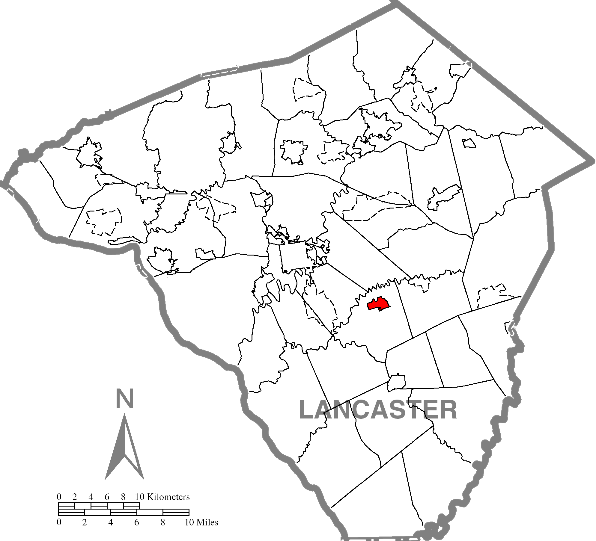 Strasburgc Lancaster County Highlighted