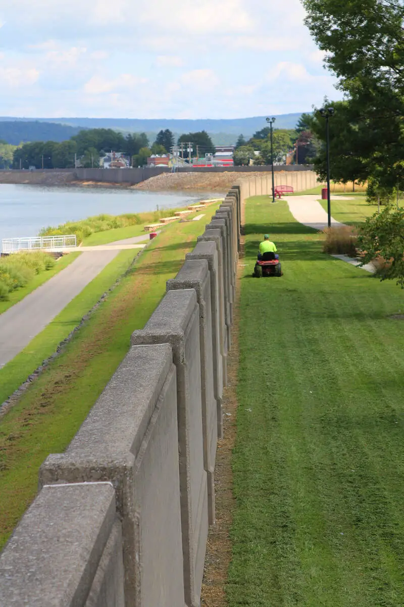 Floodwall In Sunburyc Pennsylvania