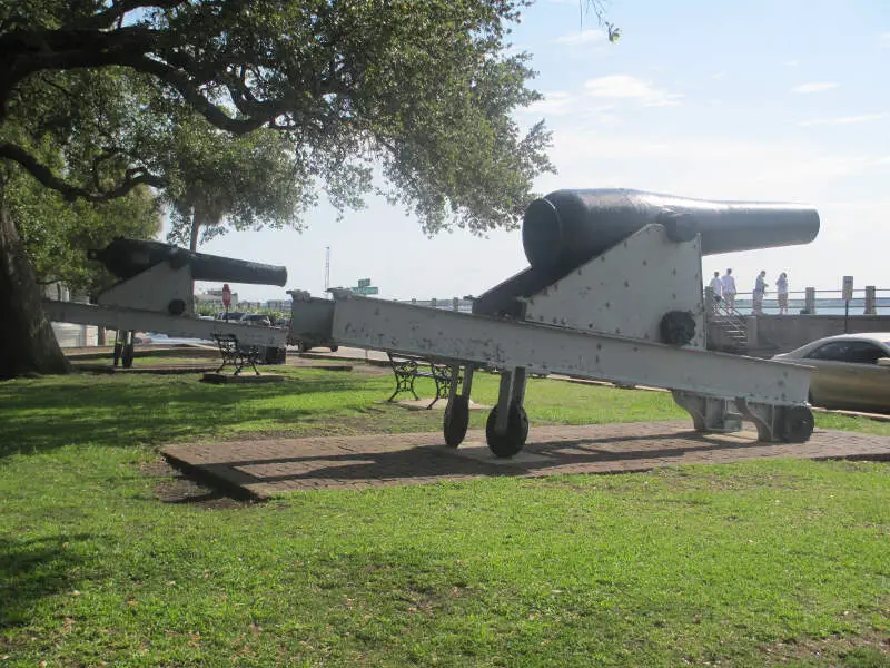 Cannon At The Battery In Charlestonc Sc Img