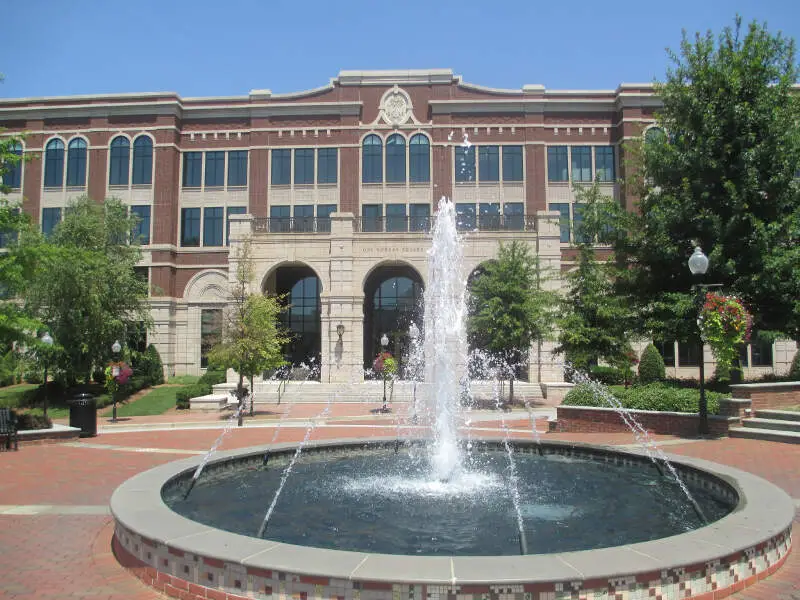 Fountain At Morgan Squarec Spartanburgc Sc Img