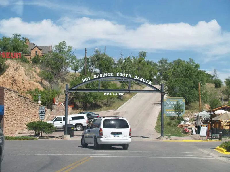 Hot Springs South Dakota Welcome Sign