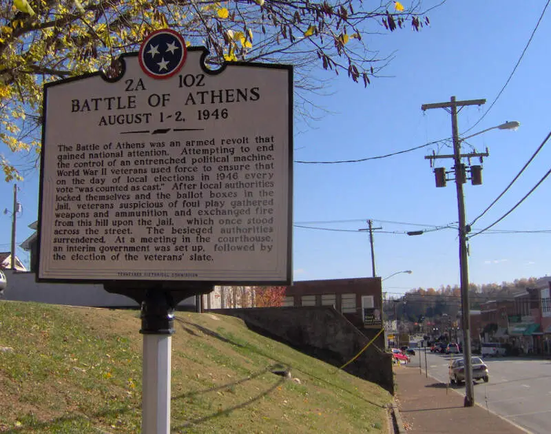 Battle Of Athens Tennessee Marker