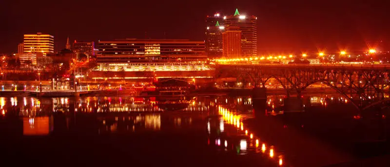 Knoxville South Waterfront Night Tn