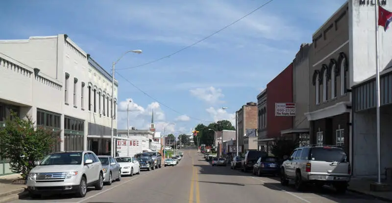 Milan Tn Usa Main Street Looking Southeast