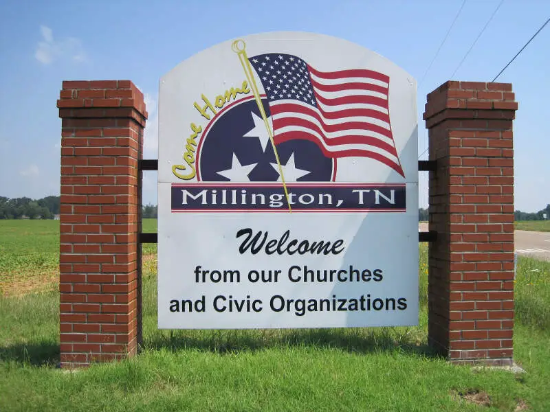 Millington Tn Welcome Sign Singleton Pkwy