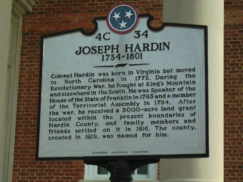 Joseph Hardin Courthouse Plaque Savannah Tn