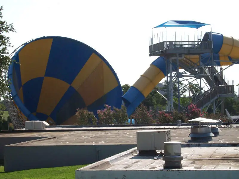 Tornado Water Slide At Hurricane Harbor In Texas