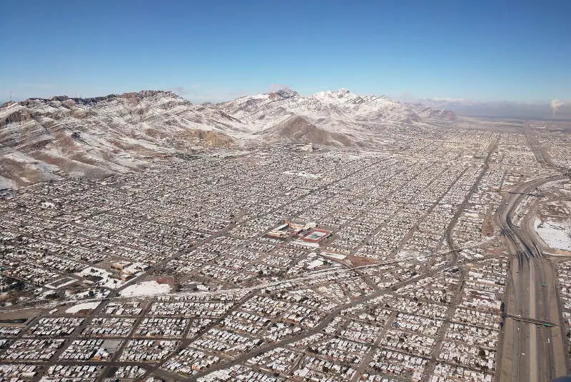 Franklin Mountains And Austin High Schoolc El Paso