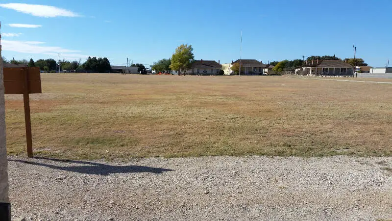 Fort Stockton Parade Ground And Officers Quarters Looking From The Barracks