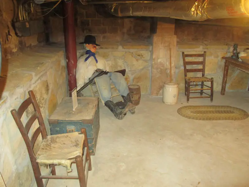 Sleeping Guard Exhibit At Clay County  Jail Museum In Henriettac Tx Img