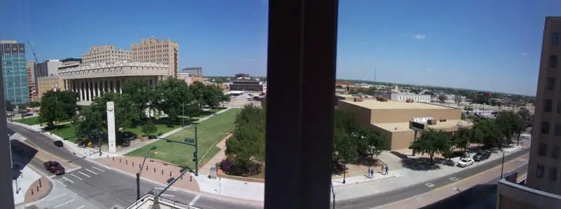 Midland County Courthousec Midlandc Tx On Left Looking North Across Wall Street From Midland Hilton