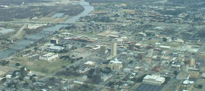 Aerial View Of Downtown Waco Looking East