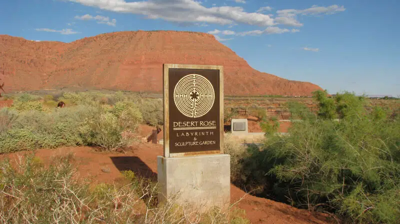 Desert Rose Labyrinth Sign