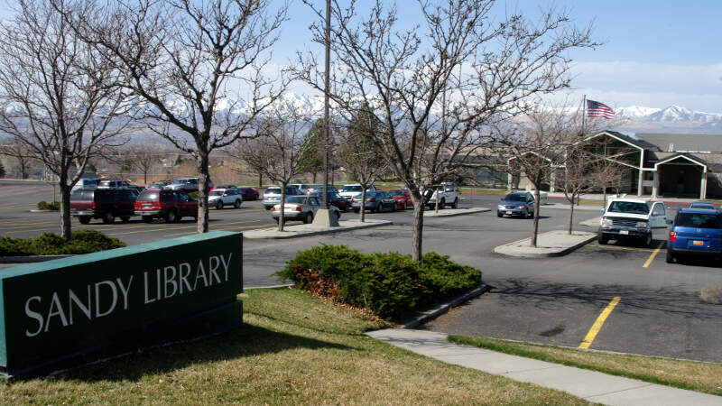 Sandy Utah Library Sign