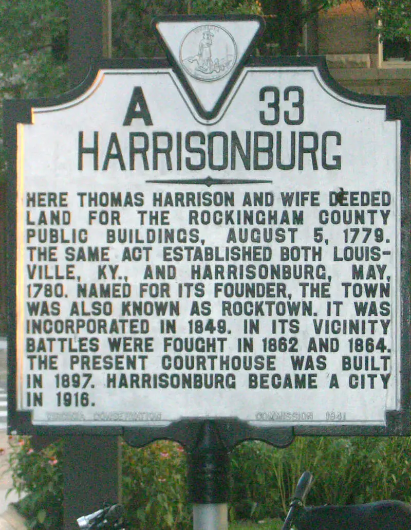 Historical Marker Harrisonburgc Virginia A