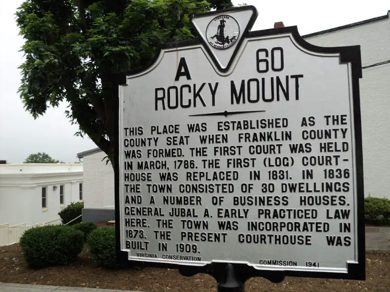 Rocky Mount Virginia State Historical Marker