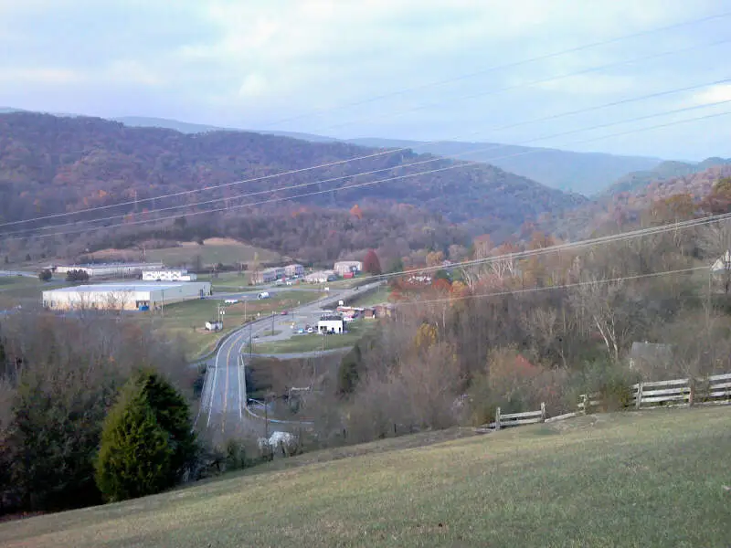 View From Battle At Cedar Branch Marker Above Saltville