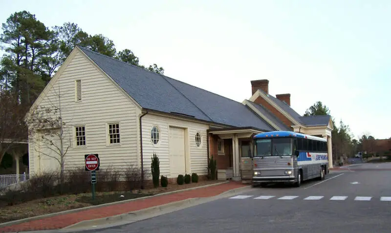 Greyhound Motorcoach At Williamsburg Transportation Center