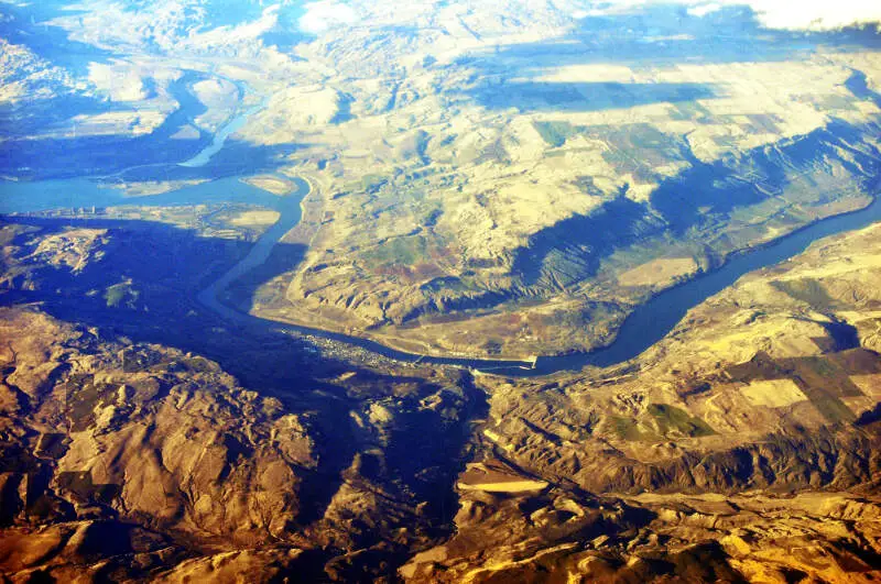 Columbia River   Bridgeportc Washington Aerial A