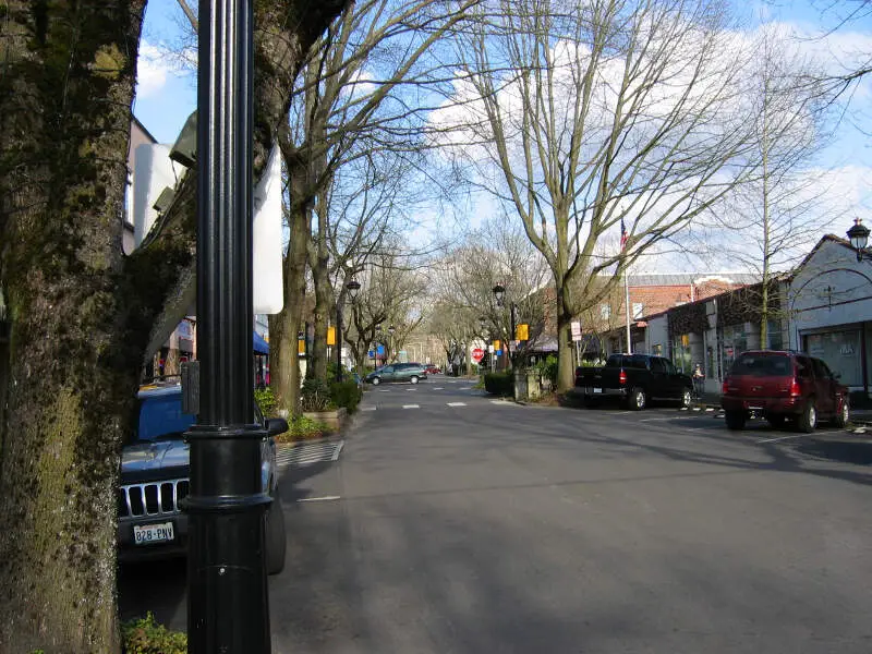 Us Wa Camas Down Town Looking East Tar