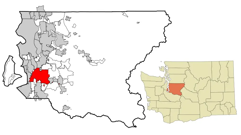 Kent Washington Highlighted In King County