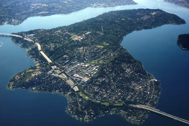 Aerial Photo Of Mercer Islandc Washington