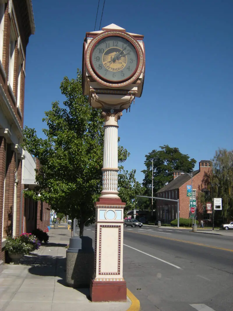 Okanoganc Wa   Street Clock And Post Office