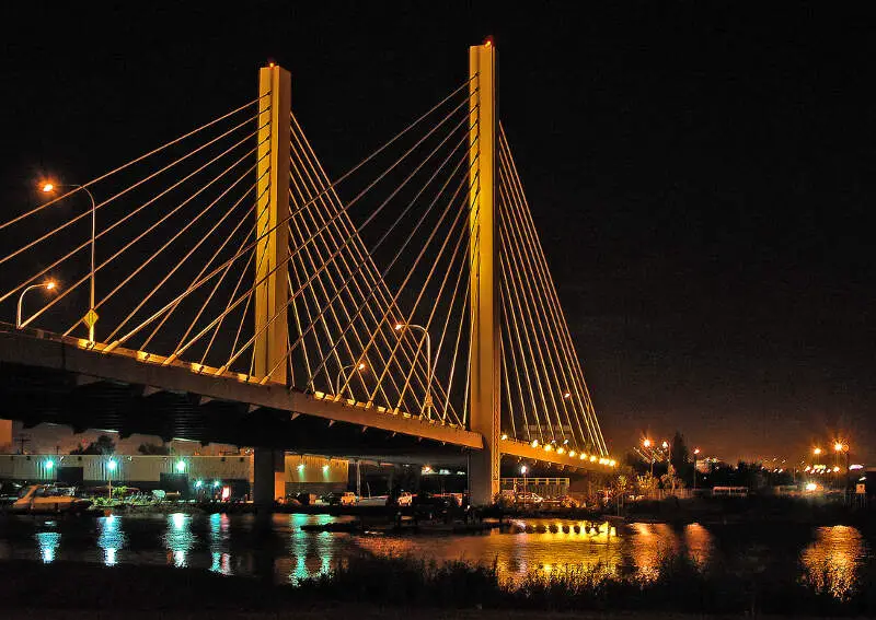 East St Street Bridgec Tacoma At Night