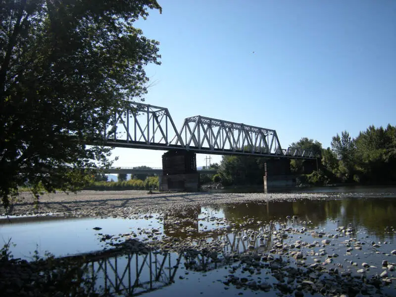 Wenatcheec Wa  Railway Bridge Across Wenatchee River